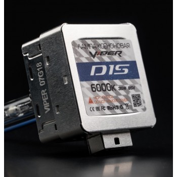 Ксеноновая лампа D1S 6000K (+80%) 35W VIPER (Корея) 